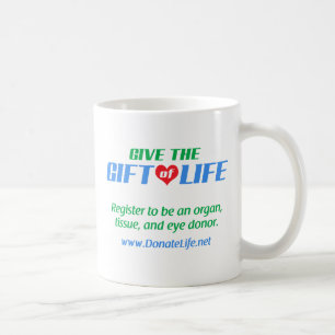 Ge livets gåva kaffemugg