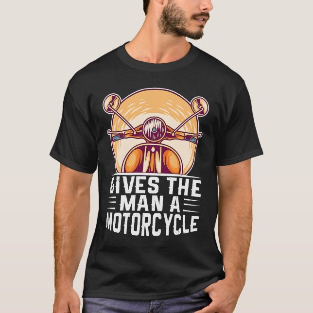 Ge Man A motorcykel T Shirt (Framsida)