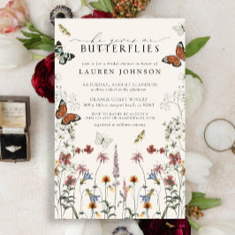 Ge Me Butterflies Boho Möhippa Inbjudningar