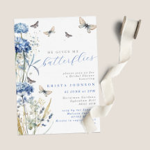 Ge Me Butterflies Dusty Blue Möhippa
