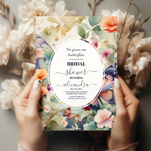 Ge Me Butterflies Dusty Lila Möhippa Inbjudningar (Skapare uppladdad)