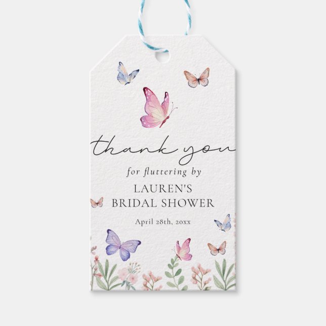 Ge Me Butterflies Möhippa Favoriter Presentetikett (Framsidan)