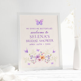 Ge Me Butterflies Möhippa Välkomsttecken Poster
