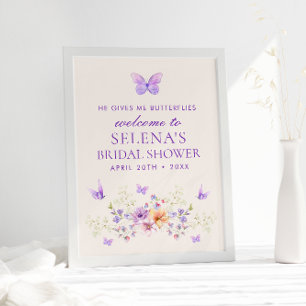 Ge Me Butterflies Möhippa Välkomsttecken Poster