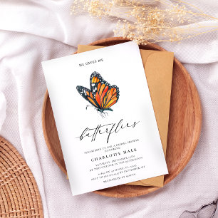 Ge Me Butterflies Monarch Möhippa Inbjudningar