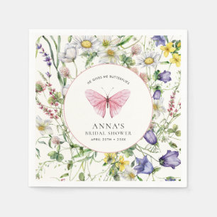 Ge Me Butterflies Rosa Möhippa Pappersservett