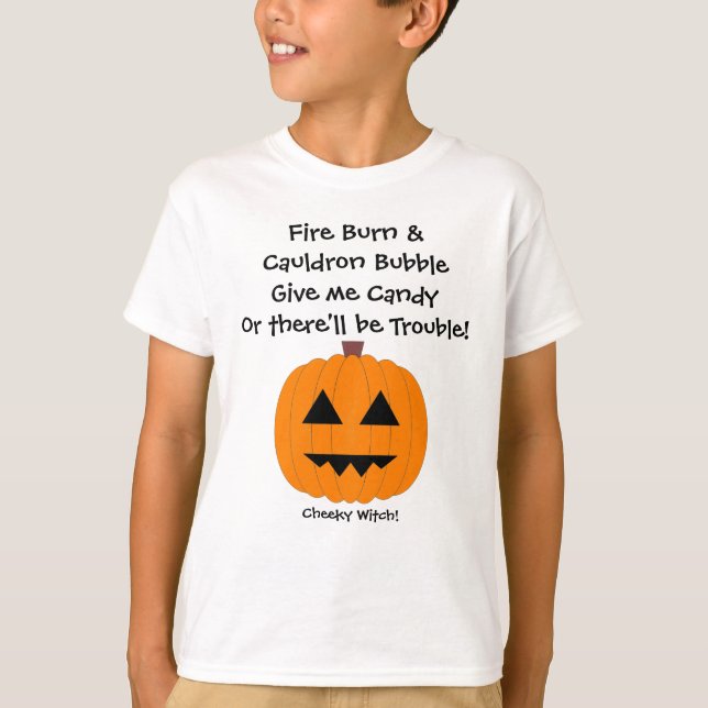 Ge me Candy - Kids Halloween T Shirt (Framsida)