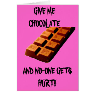 GE ME CHOCOLATE! HÄLSNINGSKORT