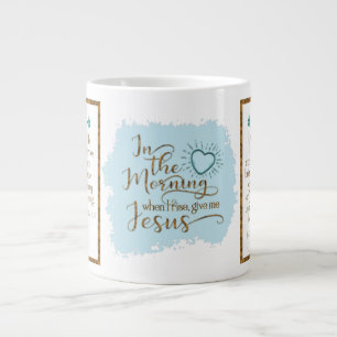 "Ge Me Jesus" Jumbo Mugg (Teal/Guld)
