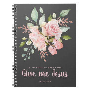 Ge Me Jesus Rosa ros Personlig Devotional Anteckningsbok