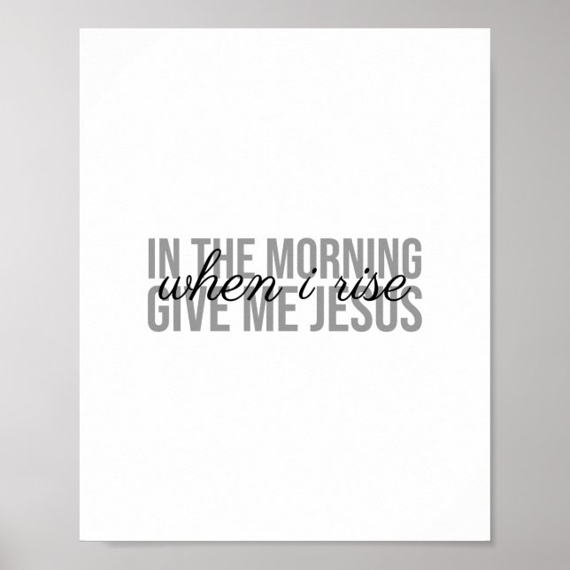 Ge me jesus (tacksamma citat till gud) poster (Framsidan)