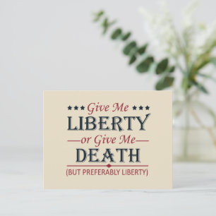 Ge Me Liberty eller Död 4 juli Helg Vykort