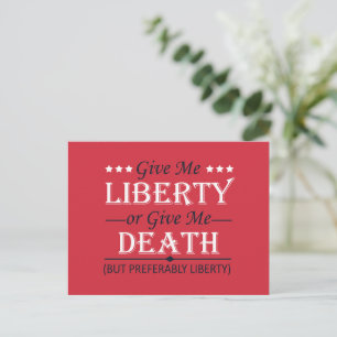 Ge Me Liberty eller Död 4 juli Helg Vykort