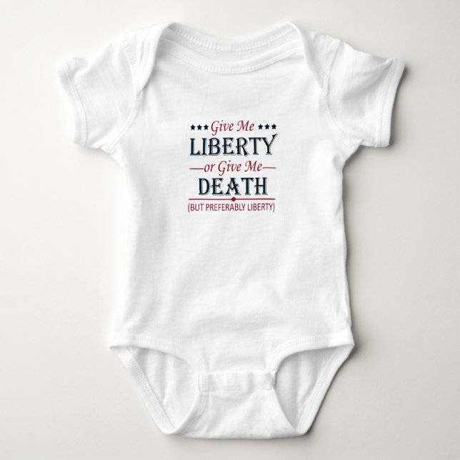 Ge Me Liberty eller Död 4 juli T Shirt (Framsida)
