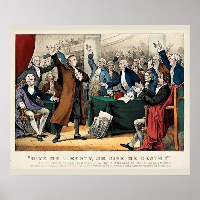 "Ge Me Liberty eller Ge Me Death!-Patrick Henry! Poster (Framsidan)