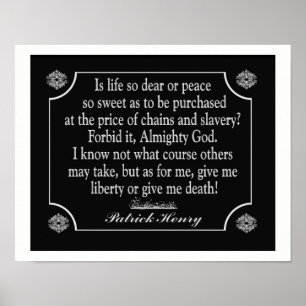 Ge Me Liberty Jor ge me death - Art Print Poster