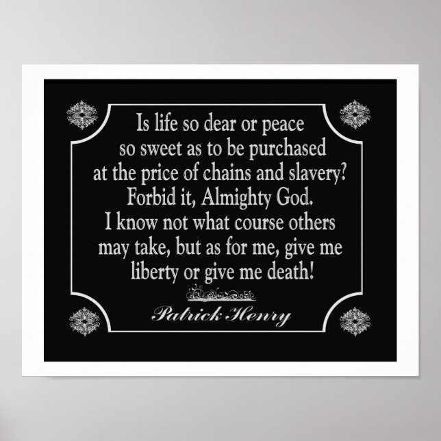 Ge Me Liberty Jor ge me death - Art Print Poster (Framsidan)