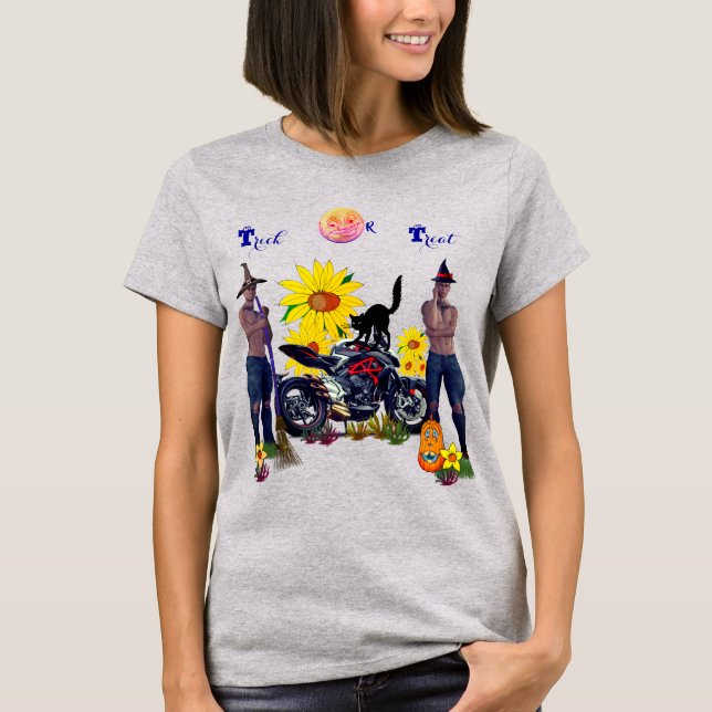 Ge me Treats Halloween T Shirt (Framsida)