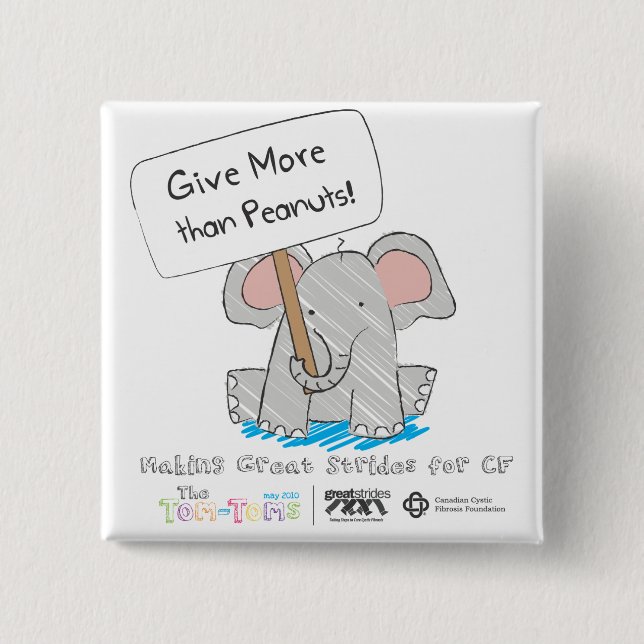 Ge mer än jordnötter! knapp (Framsida)