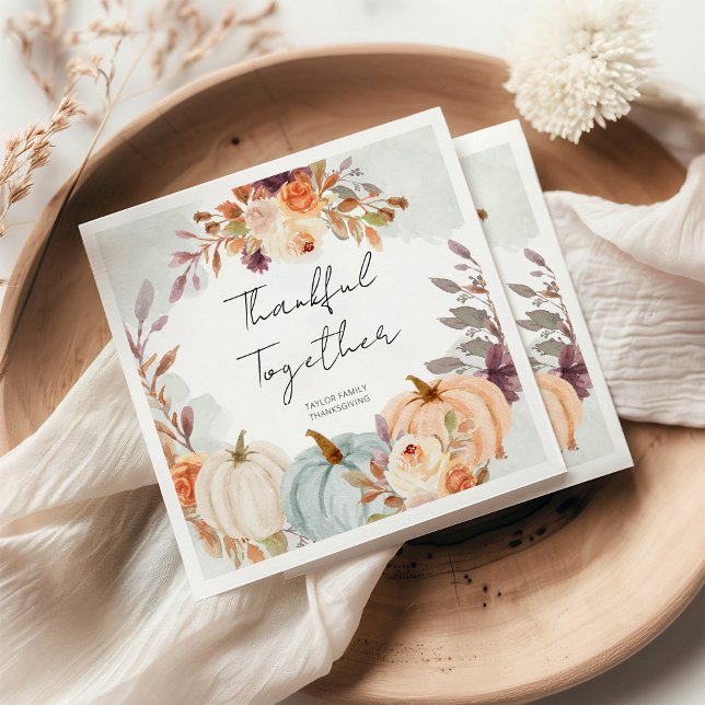 Ge middag för thanksgivingens vänner pappersservett (Skapare uppladdad)