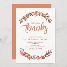 Ge middagsinbjudan höst/höst inbjudningar