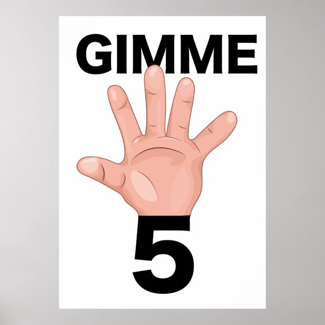 Ge mig 5 poster (Framsidan)