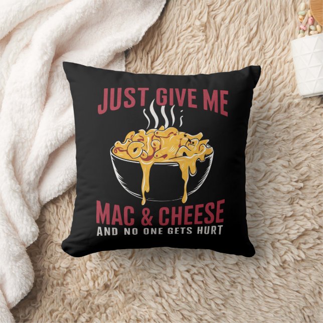 Ge Mig Bara Mac & Cheese Och Ingen Kommer Till Ska Kudde (Filt)