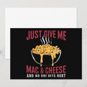 Ge Mig Bara Mac & Ost Och Ingen Kommer Att Skadas Inbjudningar