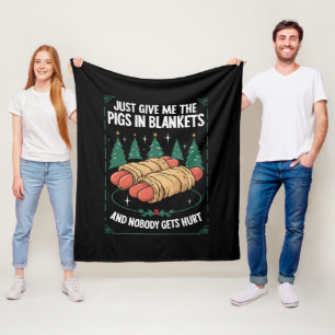 Ge Mig Bare Smågrisar I Filten Rolig Julfest Fleecefilt