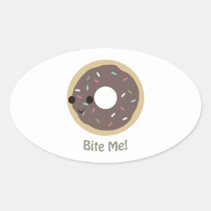 Ge mig Bita! Ovalt Klistermärke