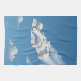 Ge mig blå himmel och fluffiga vita moln nycker kökshandduk
