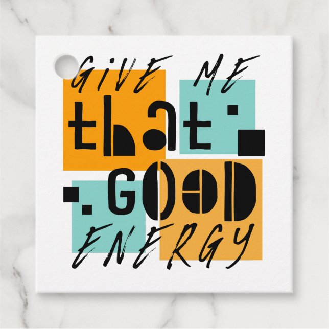 Ge mig den BRA ENERGIorangerealitet Gåvor Etiketter (Framsida)