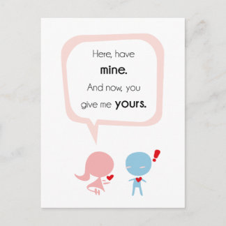 Ge mig ditt hjärta vykort