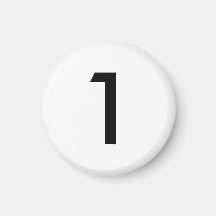 Ge mig en 1 (vit) magnet