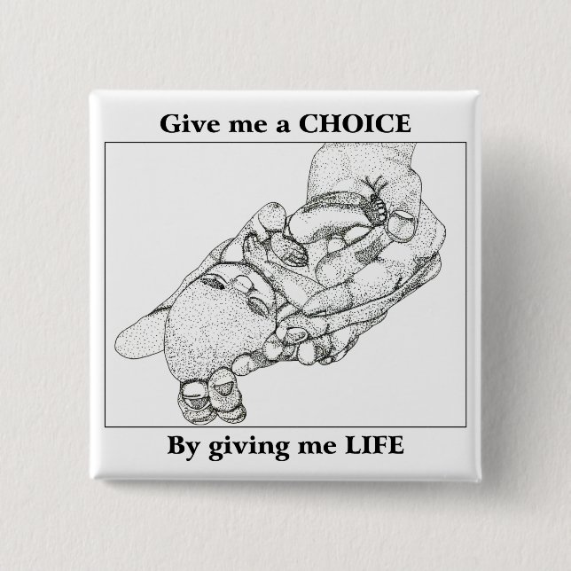 Ge mig ett val av ge liv knapp (Framsida)