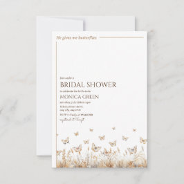 Ge mig fjärilar minimalistisk Möhippa Inbjudningar