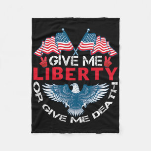 Ge Mig Frihet Eller Ge Mig Döden Amerikansk Flagga Fleecefilt