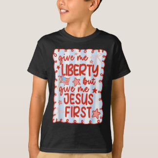 Ge mig frihet men ge mig Jesus först kristen  T Shirt