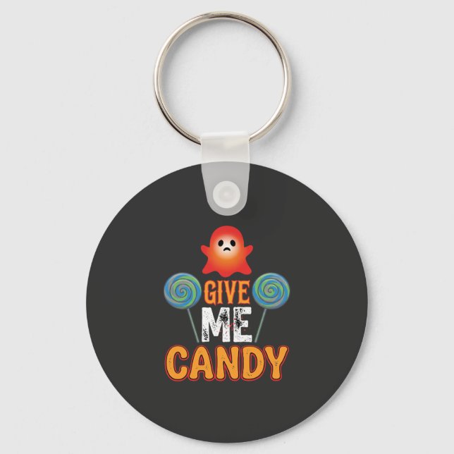 Ge Mig Godis Halloween Ghost_1 Nyckelring (Framsida)