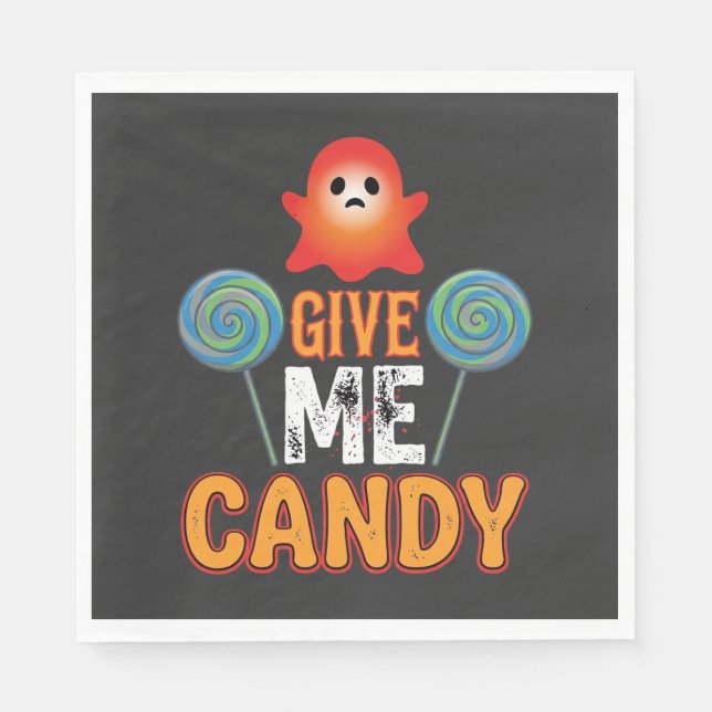Ge Mig Godis Halloween Spöke_1 Pappersservett (Framsidan)
