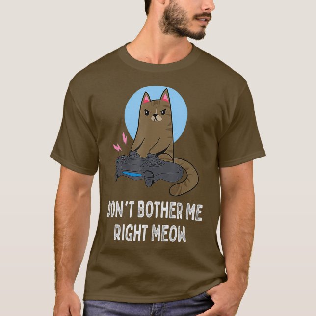 Ge mig Högerna Meow Funny Video Gamer T Shirt (Framsida)