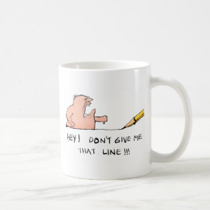 Ge mig inte den där linjen - Tecknaden Kaffemugg