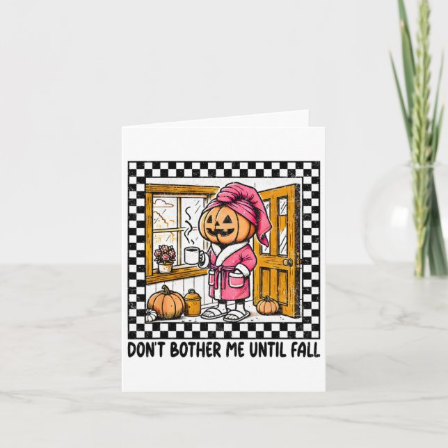 Ge mig inte förrän Fall Halloween Boo Pumpkin P Kort (Framsida)