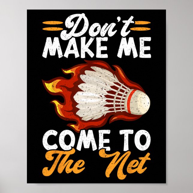 Ge mig inte Kom till nätslussen Badminton 1 Poster (Framsidan)