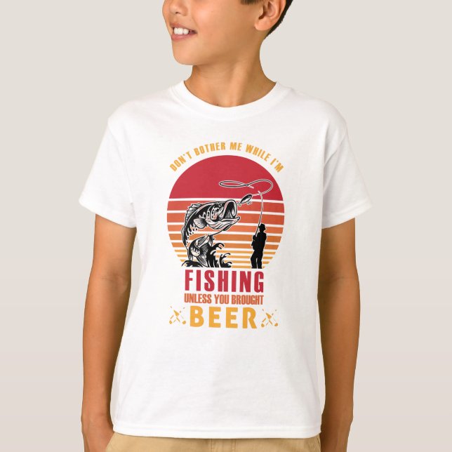 Ge mig inte när jag fiskar kul t shirt (Framsida)