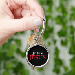 Ge Mig Jesus Kristna Tro Rund Silverfärgad Nyckelring