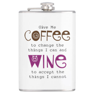 Ge mig kaffe- och vinflaskan fickplunta