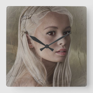 Ge mig kärlek fyrkantig klocka