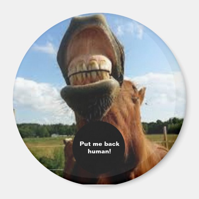 Ge mig mänskligheten! Horse Magnet (Framsidan)