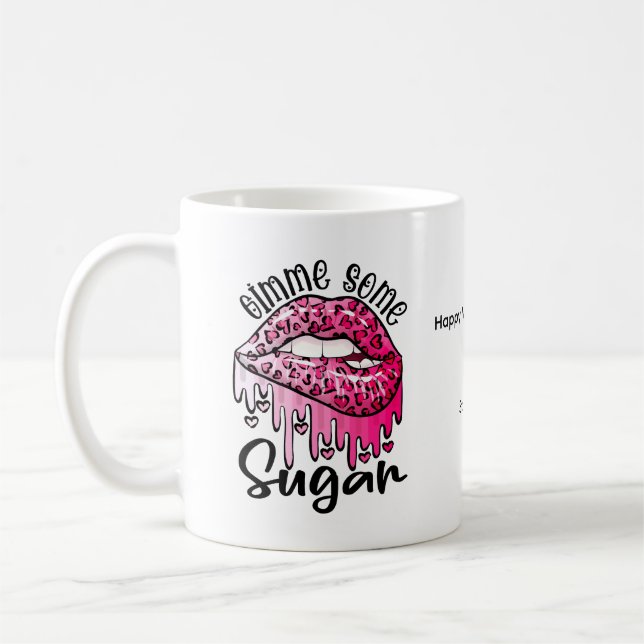 Ge Mig Några Sockerläppar Alla Hjärtans Dag Kaffemugg (Vänster)